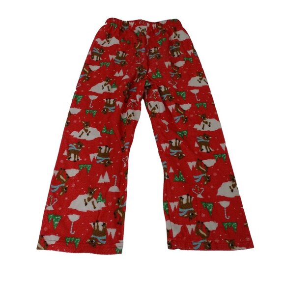 Rudolph The Red Nosed Reindeer Flannel Pajama Set Girls XS 4 5 Christmas FLAWS - Picture 5 of 8